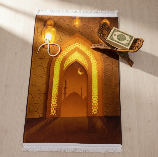 Desert Gold Mosque Prayer Mat