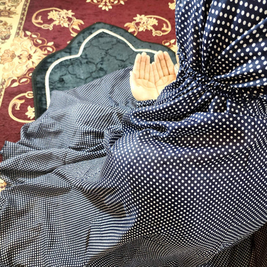 Printed Namaz Chadar with sleeves and Niqab - 002